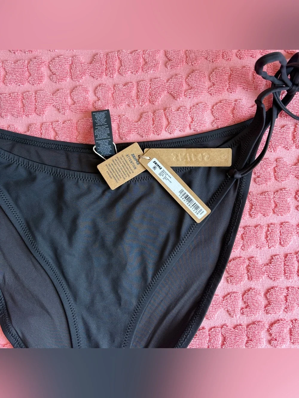 SKIMS Recycled Swim Dippy Tie Bikini Bottom | Onyx | 2X | NWT 🏷️
